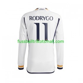 Fußballtrikots Real Madrid Rodrygo Goes 11 2023-2024 Langarm Heimtrikotsatz kaufen